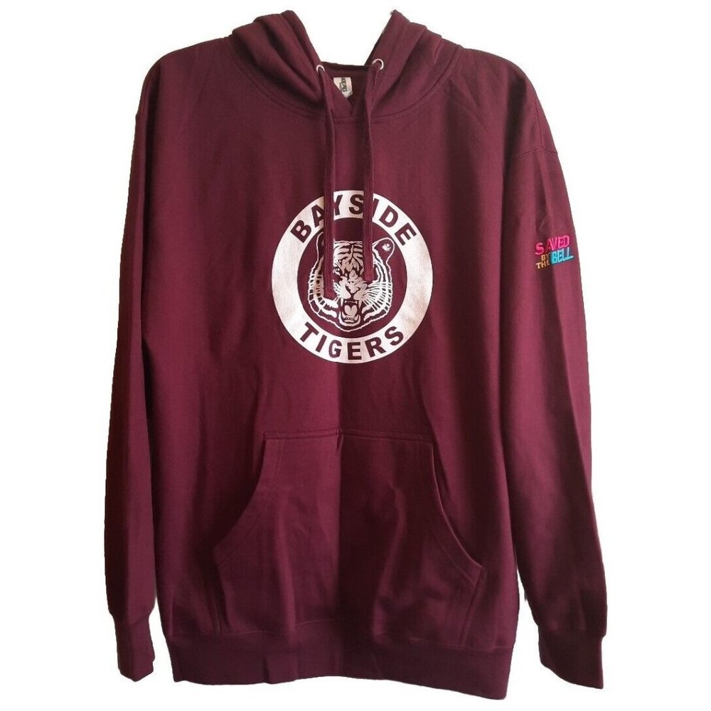 Tigers Nineties Bayside High 90s Throwback Adult Long Sleeve Hoodie Swea… - Picture 1 of 3